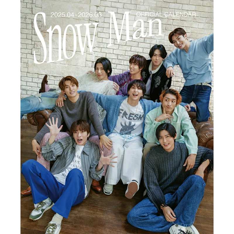 【现货】日文原版 Snow Man学年历2025.04-2026.03付特典海报立牌 Snow Man オフィシャルカレンダー 2025.04-2026.03学年历书籍