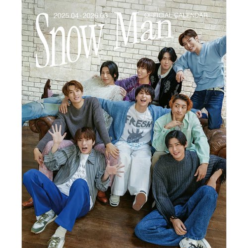 【现货】日文原版 Snow Man学年历2025.04-2026.03付特典海报立牌 Snow Man オフィシャルカレンダー 2025.04-2026.03学年历书籍