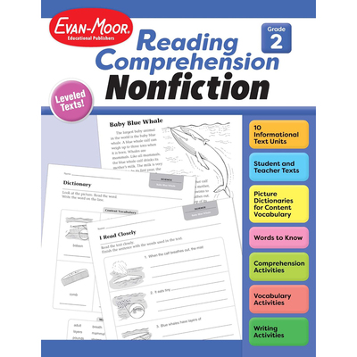 【预售】英文原版 Reading Comprehension: Nonfiction, Grade 2 阅读理解：非虚构类二年级  Evan-Moor 小学生学习辅导书籍