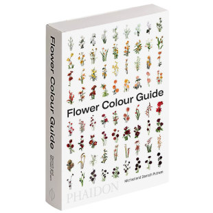 花卉百科全书花卉手绘绘画花卉护理技巧生活风格 Guide花色指南 Flower 类书籍 英文原版 按颜色分类 Color 预售