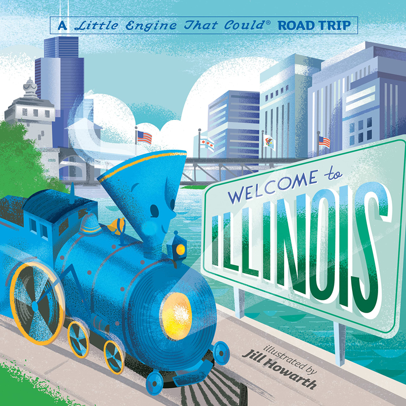 【预售】英文原版 Welcome to Illinois精装欢迎来到伊利诺伊州 Watty Piper芝加哥公路旅行故事趣味插画英语绘本儿童书籍