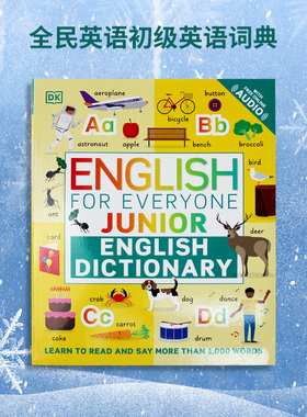 【现货】英文原版 English for Everyone Junior English Dictionary 全民英语初级英语词典 DK 字母词典插图儿童启蒙英语学习书籍