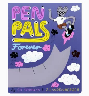 【预售】英文原版 Penpals Forever 永远的笔友 Cicada C K Smouha 一只老鼠和一只大象成为笔友的故事趣味插画绘本儿童书籍