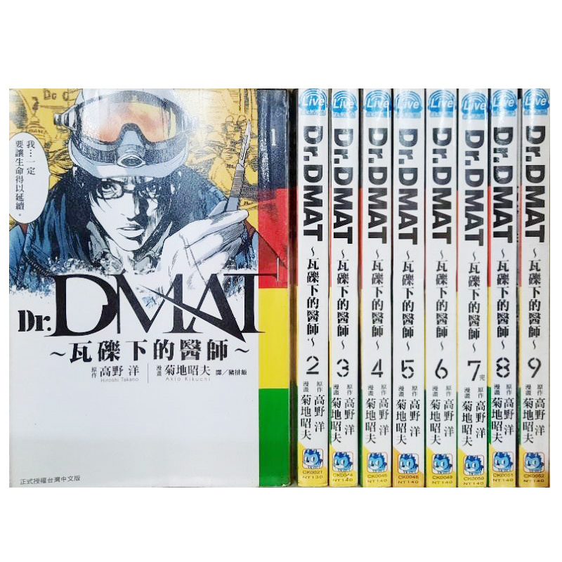 【预售】台版 Dr. Dmat瓦砾下的医师 1-11完长鸿出版菊地昭夫真实急救剧绘本漫画书籍-封面