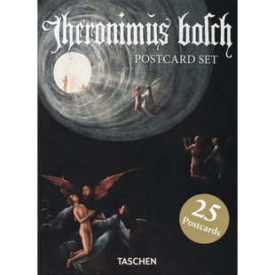 【现货】英文原版 Hieronymus Bosch 博斯明信片套装 TASCHEN 25张怪物符号明信片艺术鉴赏书籍