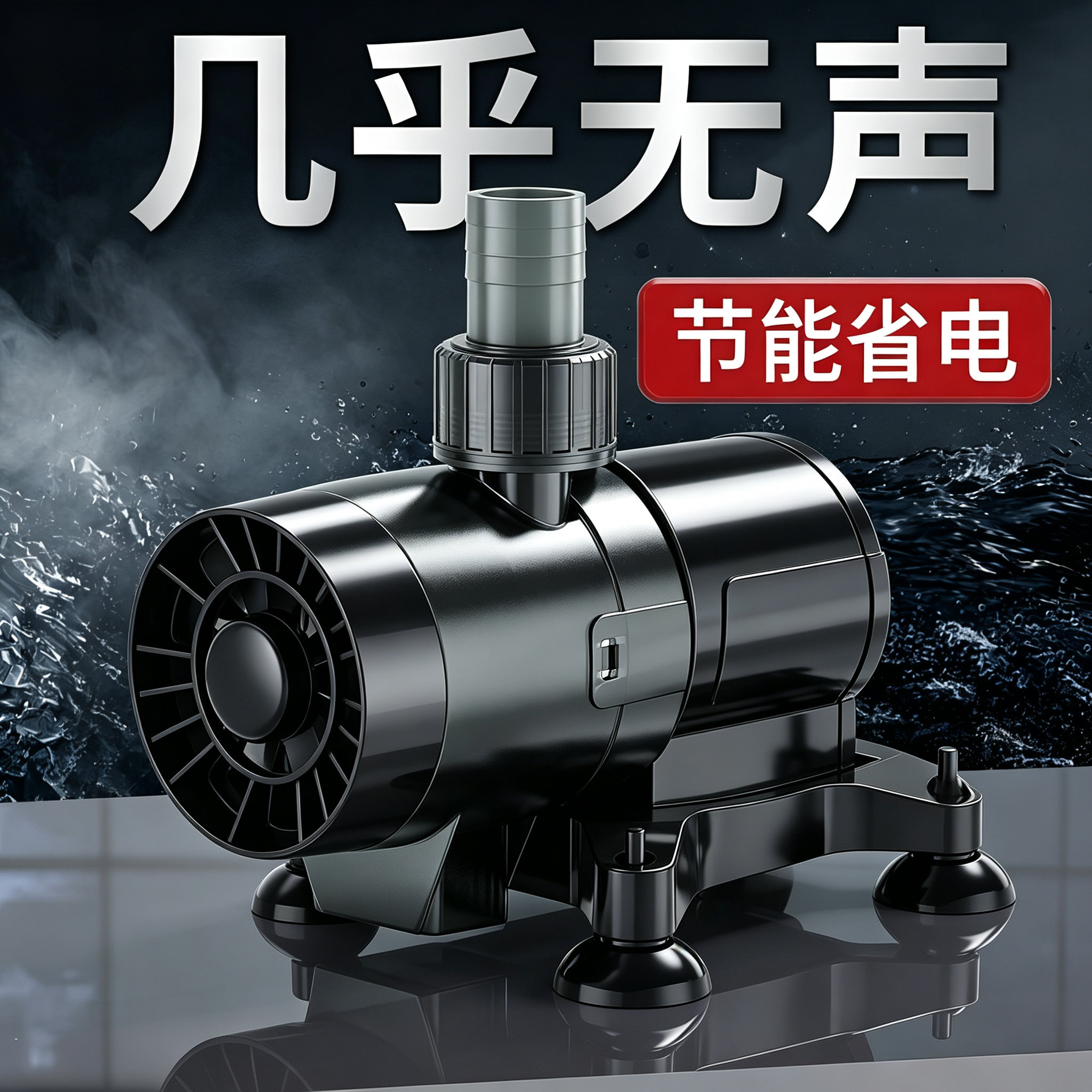 超静音变频水泵鱼缸水泵直流大流量可调潜水泵鱼池过滤循环泵省电