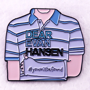 百老汇音乐剧Dear Hansen别针徽章金属胸针Pins书包外套配饰 Evan