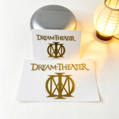 【2张】Dream Theater 梦剧院周边金属贴纸金色手机壳电脑平板