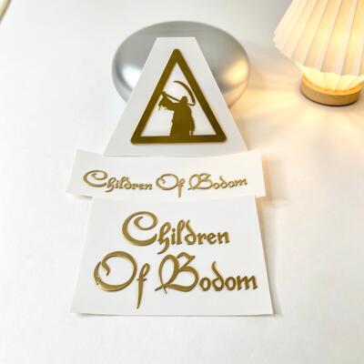 【3张】Children of Bodom博多之子乐队周边金属贴纸手机平板吉他