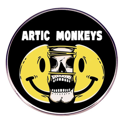 Arctic Monkeys北极猴子乐队胸针笑脸骷髅别针摇滚音乐别针徽章