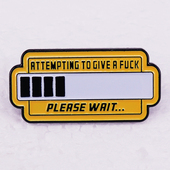 Give Attempting k金属徽章胸章背包配饰胸针搞笑英文