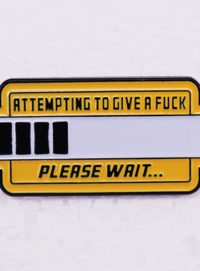 Attempting to Give a F**k金属徽章胸章背包配饰胸针搞笑英文