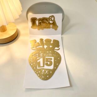 【2张】LiSA 织部里沙周边金属贴纸金色手机壳平板吉他日本装饰
