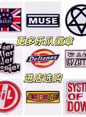 欧美摇滚乐队胸针朋克音乐胸针合金徽章配饰品金属rock band pins