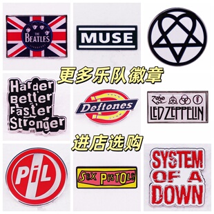 欧美摇滚乐队胸针朋克音乐胸针合金徽章配饰品金属rock band pins