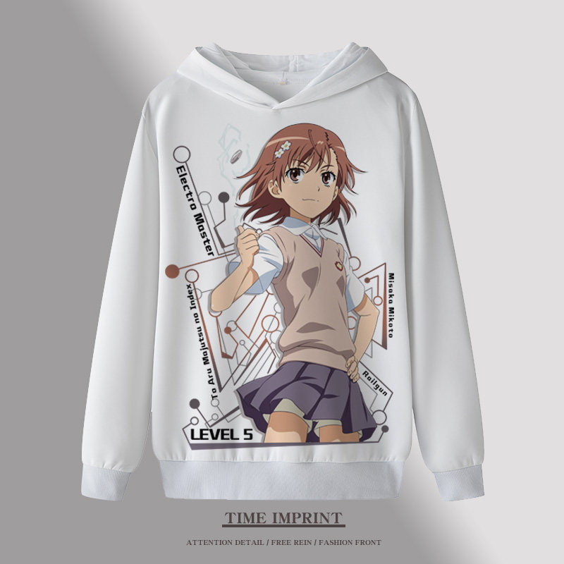 一方通行卫衣秋冬男生外套二次元圆领炮姐痛衫青少年大码宽松衣服