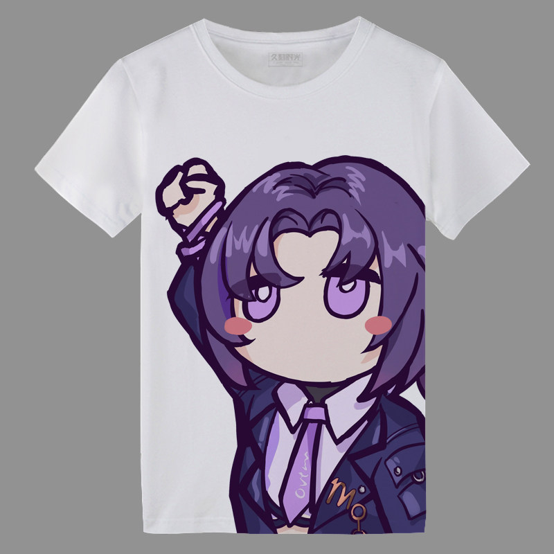 珈乐t恤短袖宅男冰丝薄款半截袖宽松速干打底衫潮流动漫青年衣服