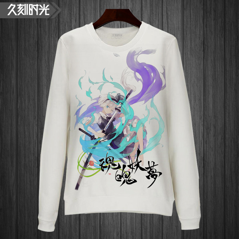 东方project魂魄妖梦 琪露诺卫衣青少年衣服圆领套头长袖外套上衣