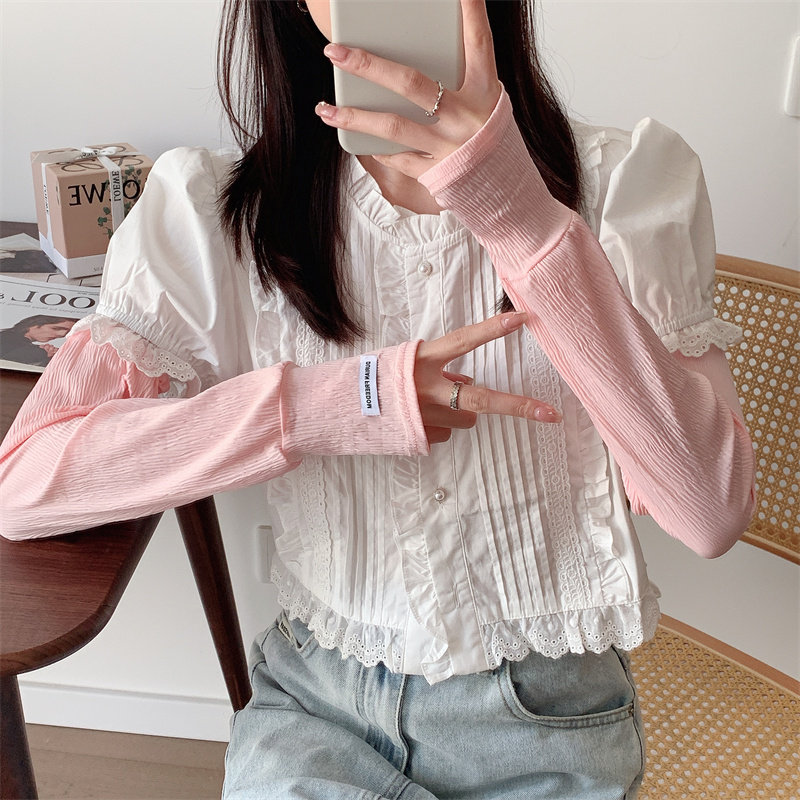 冰袖夏季防晒女冰薄冰丝袖套宽松透气防紫外百搭手袖长手开车护臂