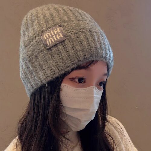 AIM帽子秋冬季女韩版百搭针织毛线帽学生保暖包头冷帽显脸小潮帽