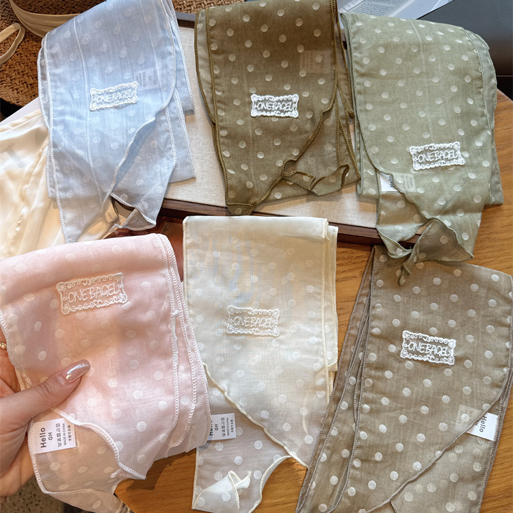 韩国学生新款女小长条丝巾飘带碎花波点长款领巾装饰绑头发用丝巾