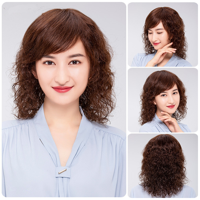 真发假发套女士中短发卷发波浪