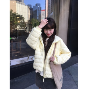 岛屿日记 12/28 20:00 25aw排骨羽绒服淡黄/蓝色90白鸭绒羽绒外套