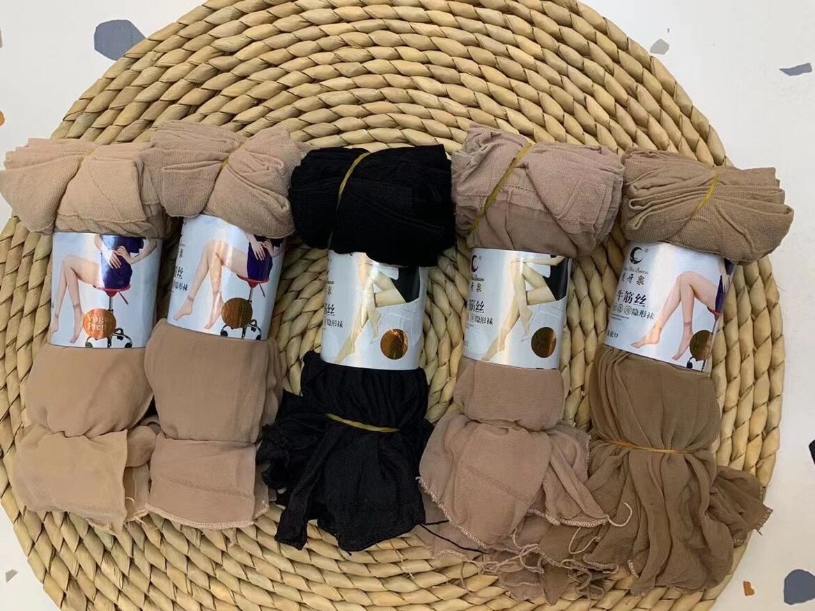 女式月牙泉牛筋丝整扎水晶袜夏日透明耐穿短袜隐形耐磨短筒