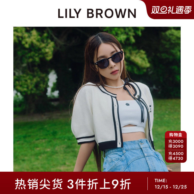 联名款针织开衫LILYBROWN圆领