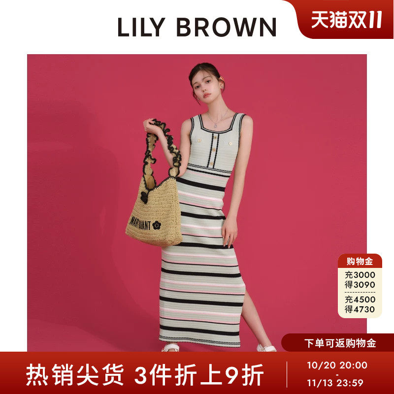 LILY BROWN秋冬款MARY QUANT小香风吊带连衣裙LWNO254014