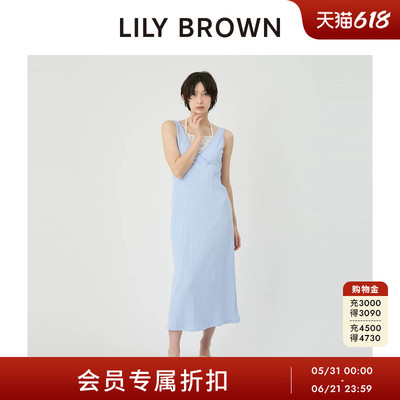 LILYBROWN系带V领无袖连衣裙