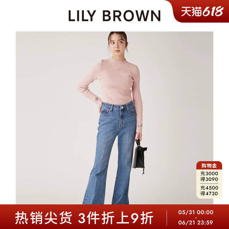 LILY BROWN秋冬款 CANDY休闲开叉FOXY联名牛仔裤LWFP244825