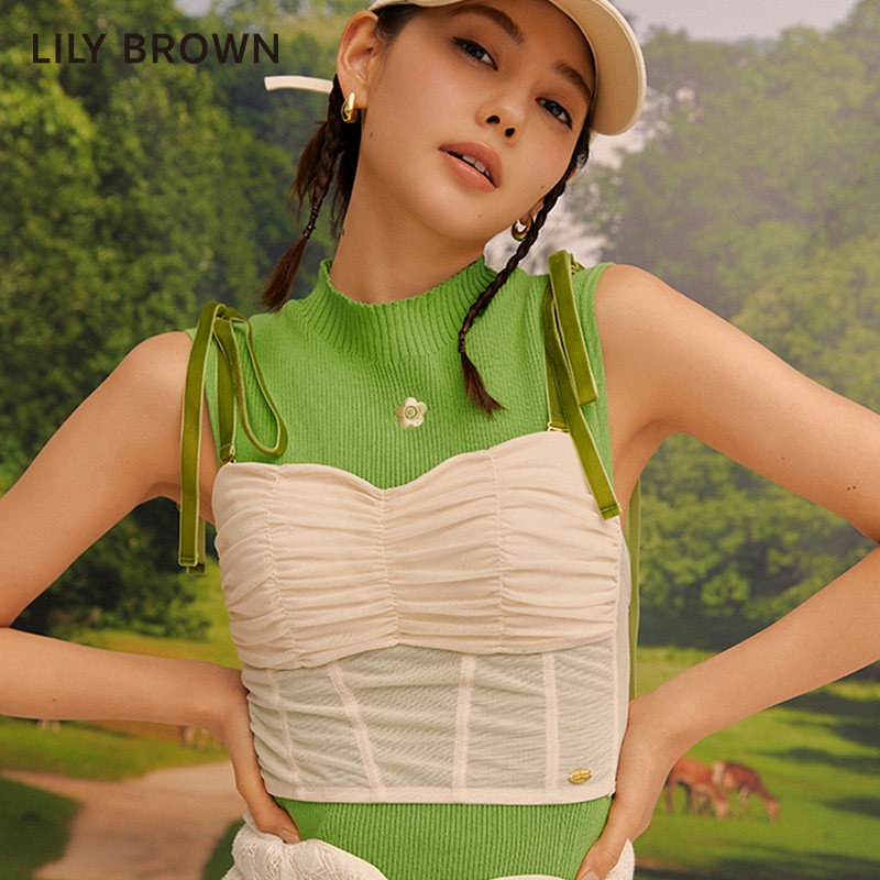 LILY BROWN秋冬款 时尚抽褶鱼骨抹胸小吊带背心LLFT234538,女装/女士精品,背心吊带,淘宝优惠券,粉丝福利购,淘宝优惠卷