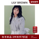 LILY BROWN2025秋冬新品 BEAR露腰翻领半拉链卫衣LWCT254052