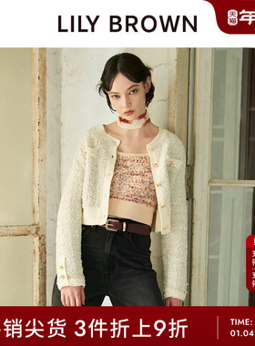 LILY BROWN春夏款 甜美气质小香风短款针织外套LWND251015