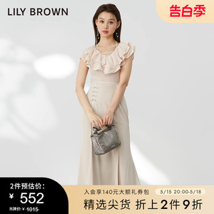 LILY BROWN秋冬款 小飞袖挂脖系带修身针织上衣LWNT234095