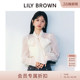 雪纺衬衫 甜美蝴蝶结系带长袖 LWFT261030 BROWN2026春夏新品 LILY