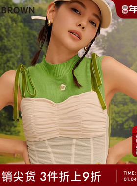 LILY BROWN秋冬款 时尚抽褶鱼骨抹胸小吊带背心LLFT234538