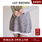 LILY BROWN春夏款 CANDY花朵钉珠花边短半身裙LWFS251801