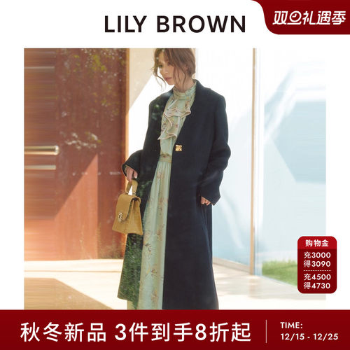 LILYBROWN收腰羊毛呢外套大衣