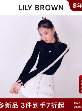 LILY BROWN2025秋冬新品MARY QUANT高腰拉链A字半身裙LWFS255032