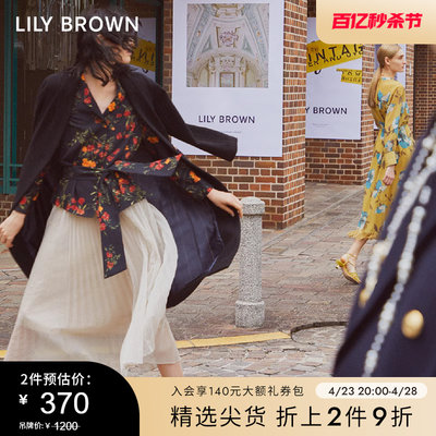 秋冬高腰雪纺半身裙LILYBROWN