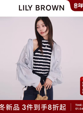 LILY BROWN2025秋冬新品MARY QUANT拉链连帽轻薄外套LWFJ254009