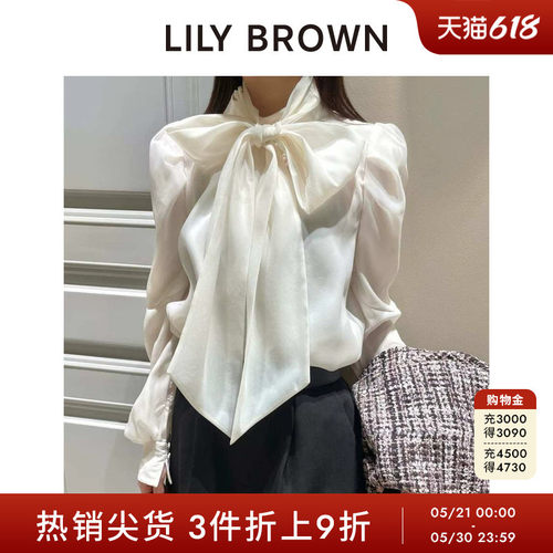 LILYBROWN系带长袖雪纺衬衫