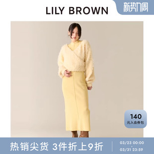 上衣针织连衣裙套装 毛绒长袖 LWNO255020 BROWN秋冬款 LILY