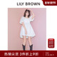 甜美纯色方领收腰泡泡袖 LILY BROWN春夏款 连衣裙LWFO252056