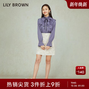 甜美优雅系带领可拆卸衬衫 法式 LWFB231106 BROWN春夏款 LILY