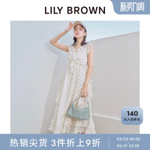 荷叶边雪纺长款 小飞袖 连衣裙LWFO254033 BROWN秋冬款 LILY