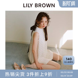 亮片系带A字连衣裙LWFO251808 CANDY无袖 LILY BROWN春夏款
