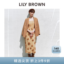 LILY BROWN秋冬款 甜美立体花吊带两件套连衣裙LWFO244212
